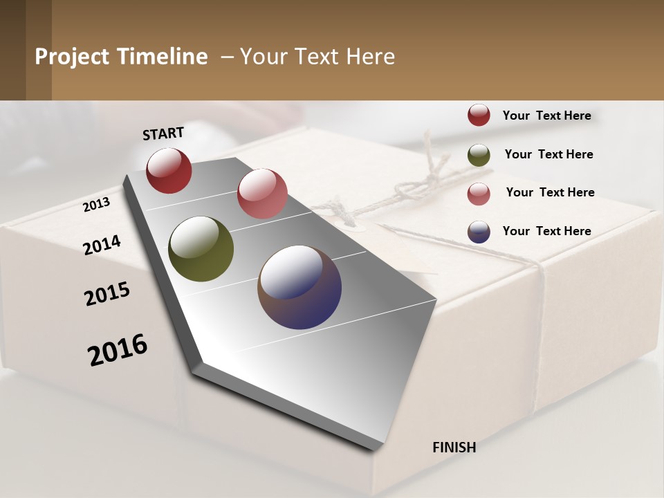 A Person Writing On A Piece Of Paper Next To A Wrapped Present Box PowerPoint Template