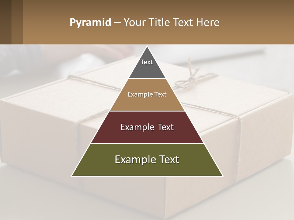 A Person Writing On A Piece Of Paper Next To A Wrapped Present Box PowerPoint Template