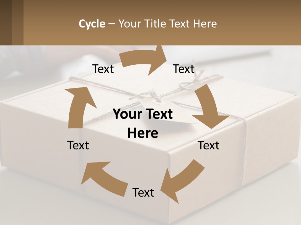 A Person Writing On A Piece Of Paper Next To A Wrapped Present Box PowerPoint Template