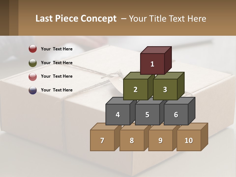 A Person Writing On A Piece Of Paper Next To A Wrapped Present Box PowerPoint Template