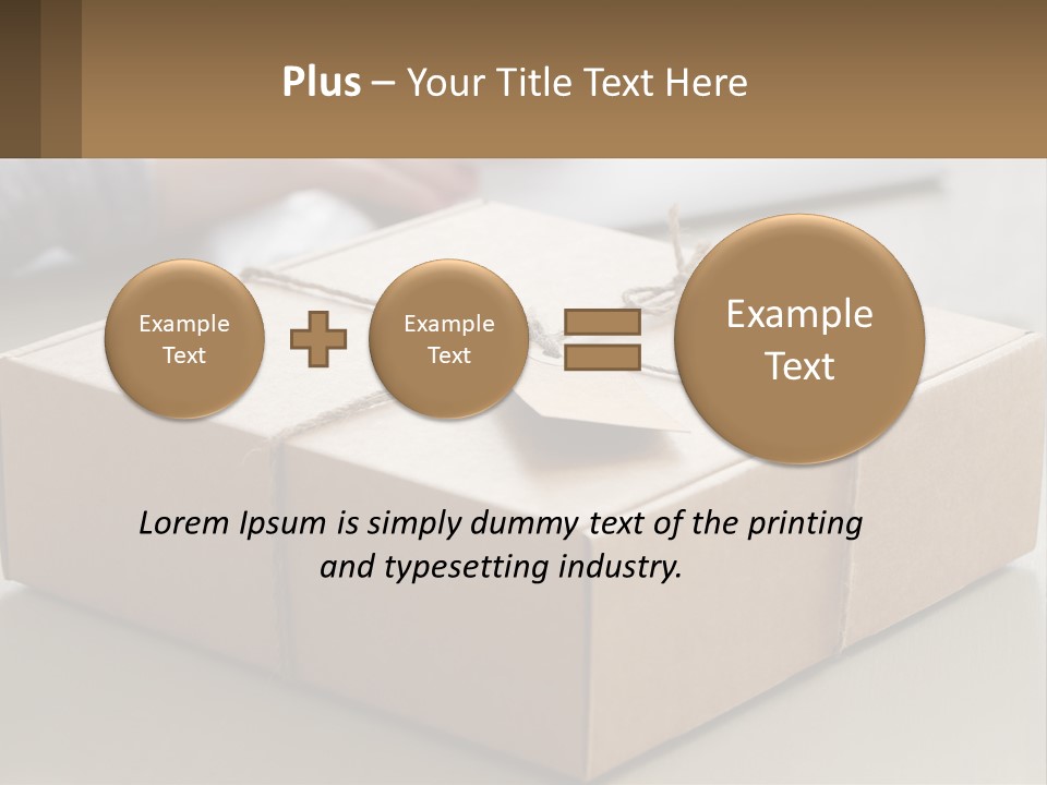 A Person Writing On A Piece Of Paper Next To A Wrapped Present Box PowerPoint Template