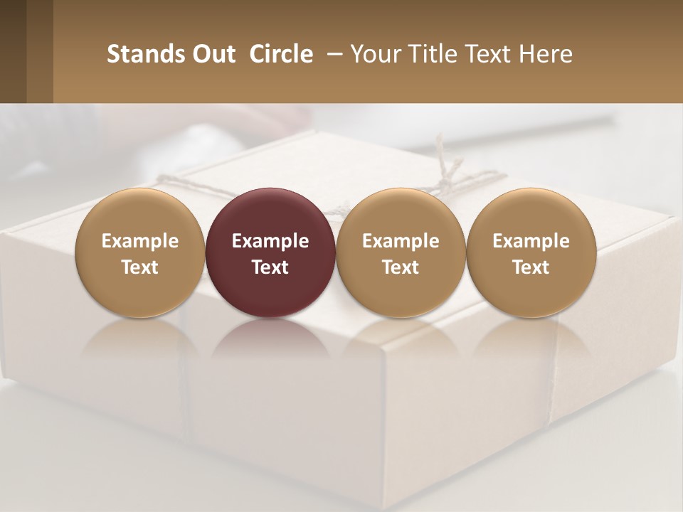 A Person Writing On A Piece Of Paper Next To A Wrapped Present Box PowerPoint Template