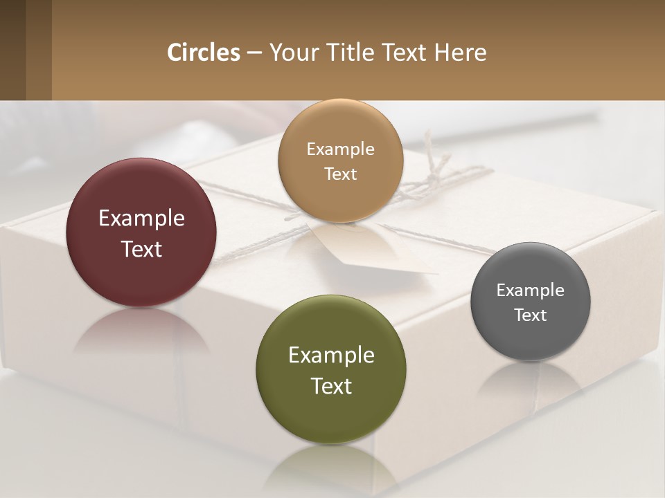 A Person Writing On A Piece Of Paper Next To A Wrapped Present Box PowerPoint Template