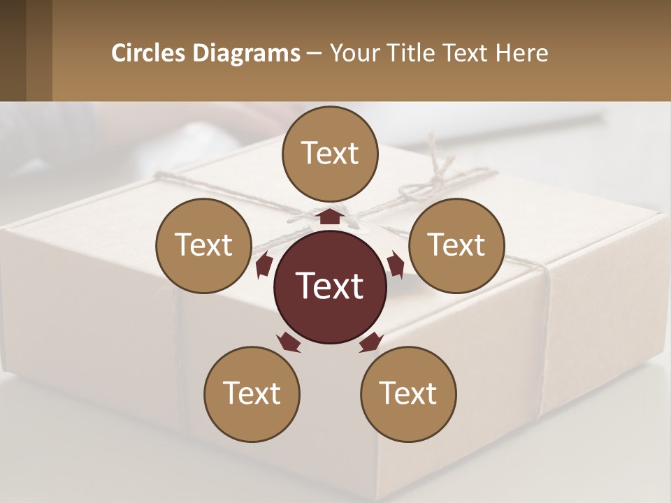 A Person Writing On A Piece Of Paper Next To A Wrapped Present Box PowerPoint Template