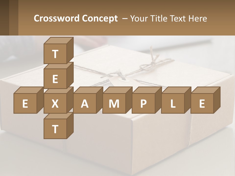 A Person Writing On A Piece Of Paper Next To A Wrapped Present Box PowerPoint Template