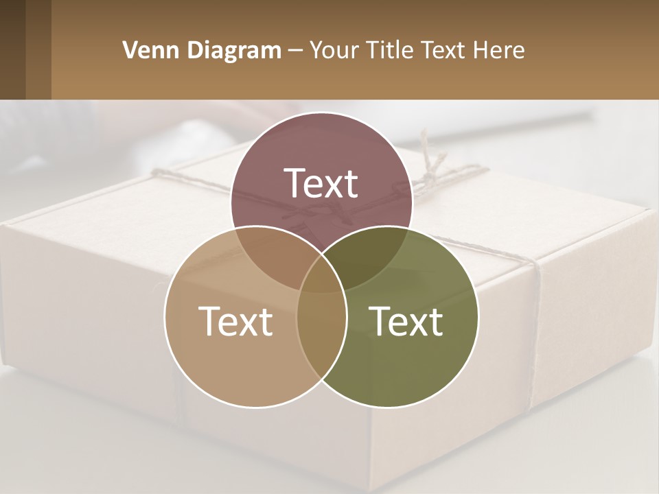 A Person Writing On A Piece Of Paper Next To A Wrapped Present Box PowerPoint Template