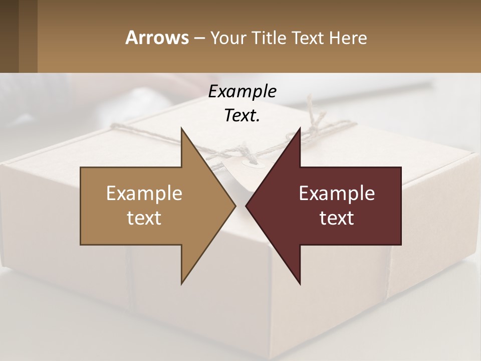 A Person Writing On A Piece Of Paper Next To A Wrapped Present Box PowerPoint Template