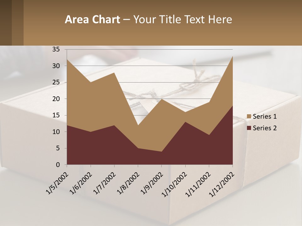 A Person Writing On A Piece Of Paper Next To A Wrapped Present Box PowerPoint Template