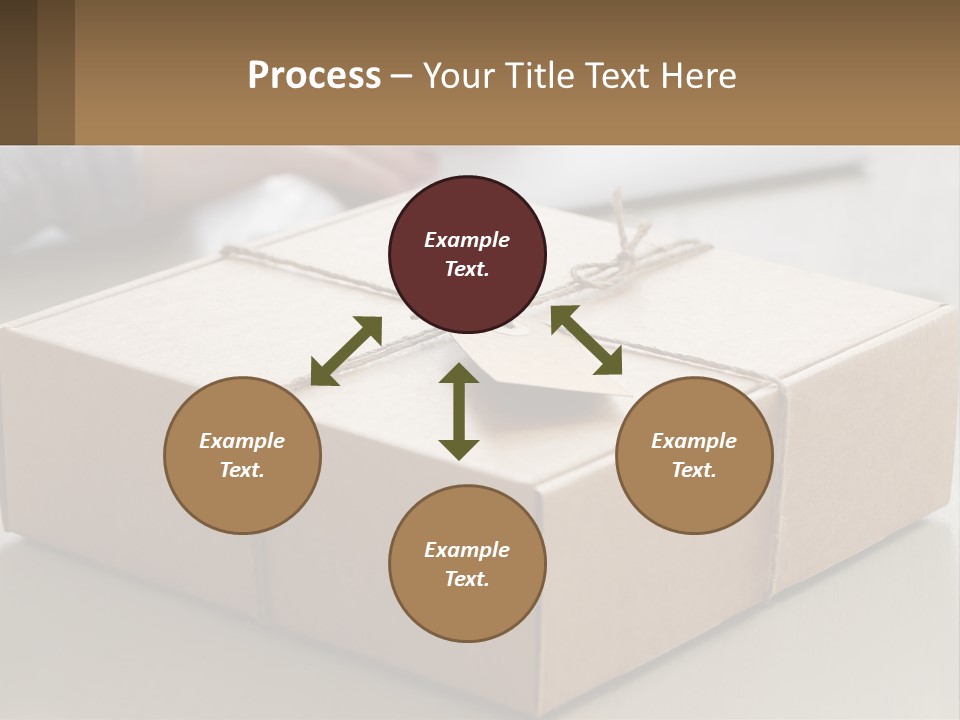 A Person Writing On A Piece Of Paper Next To A Wrapped Present Box PowerPoint Template