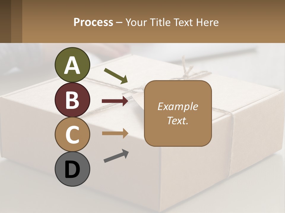 A Person Writing On A Piece Of Paper Next To A Wrapped Present Box PowerPoint Template