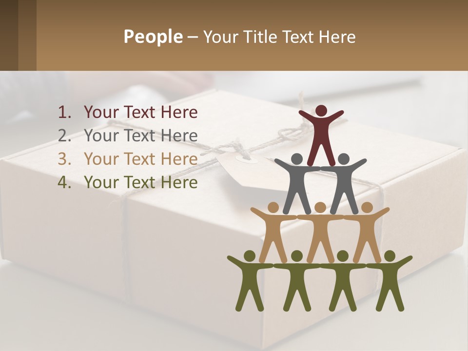 A Person Writing On A Piece Of Paper Next To A Wrapped Present Box PowerPoint Template