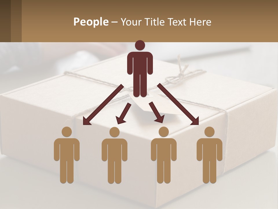 A Person Writing On A Piece Of Paper Next To A Wrapped Present Box PowerPoint Template