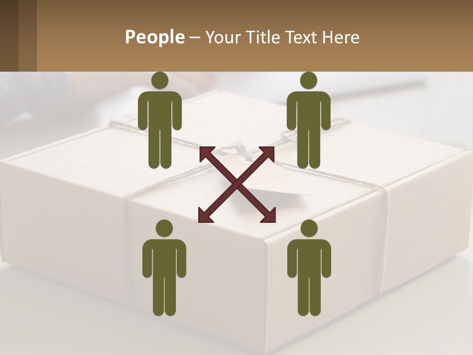 A Person Writing On A Piece Of Paper Next To A Wrapped Present Box PowerPoint Template