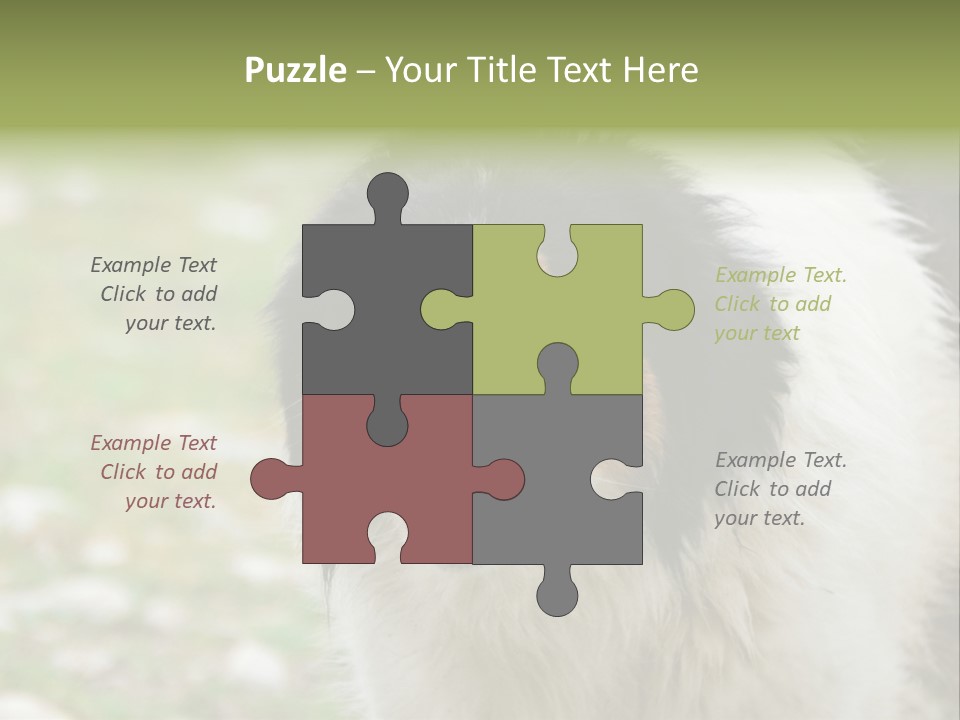 A Black And White Dog With His Mouth Open PowerPoint Template