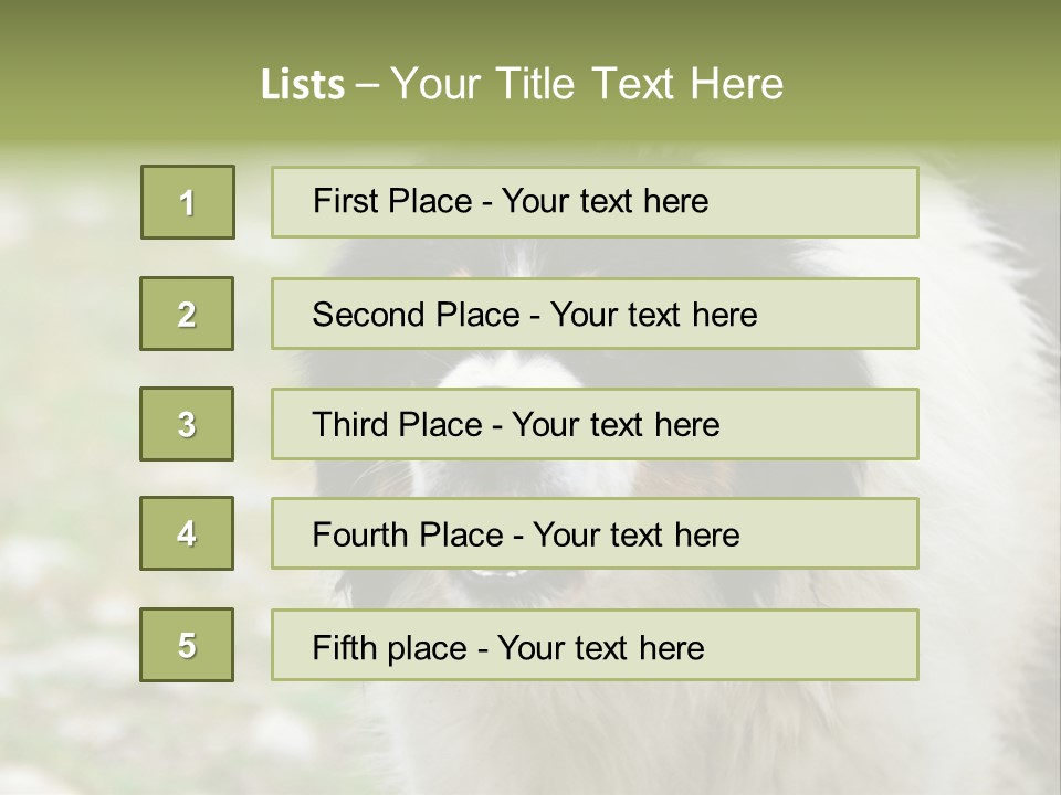 A Black And White Dog With His Mouth Open PowerPoint Template