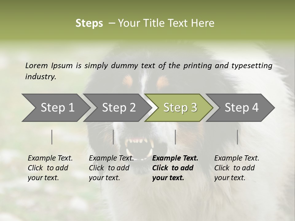 A Black And White Dog With His Mouth Open PowerPoint Template