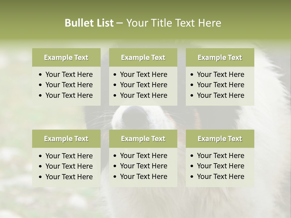 A Black And White Dog With His Mouth Open PowerPoint Template