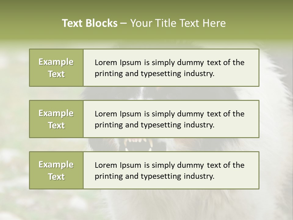 A Black And White Dog With His Mouth Open PowerPoint Template