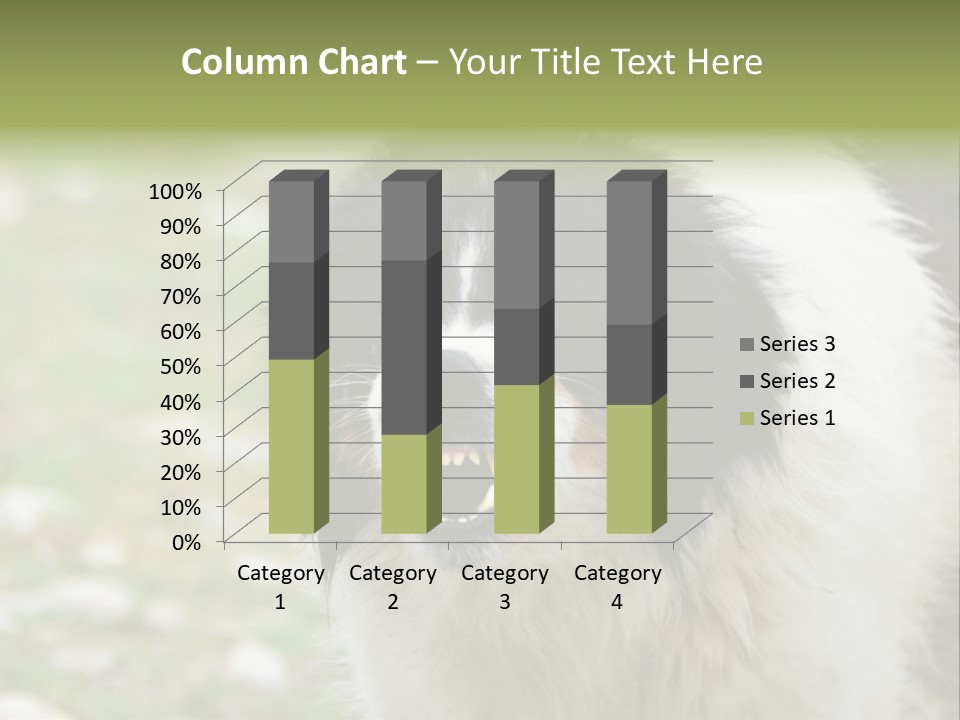 A Black And White Dog With His Mouth Open PowerPoint Template