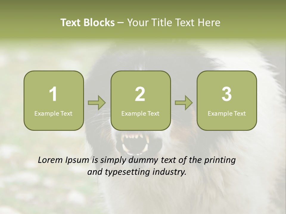 A Black And White Dog With His Mouth Open PowerPoint Template