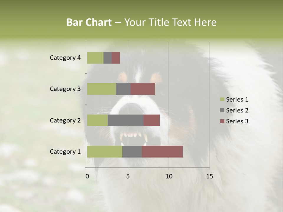 A Black And White Dog With His Mouth Open PowerPoint Template