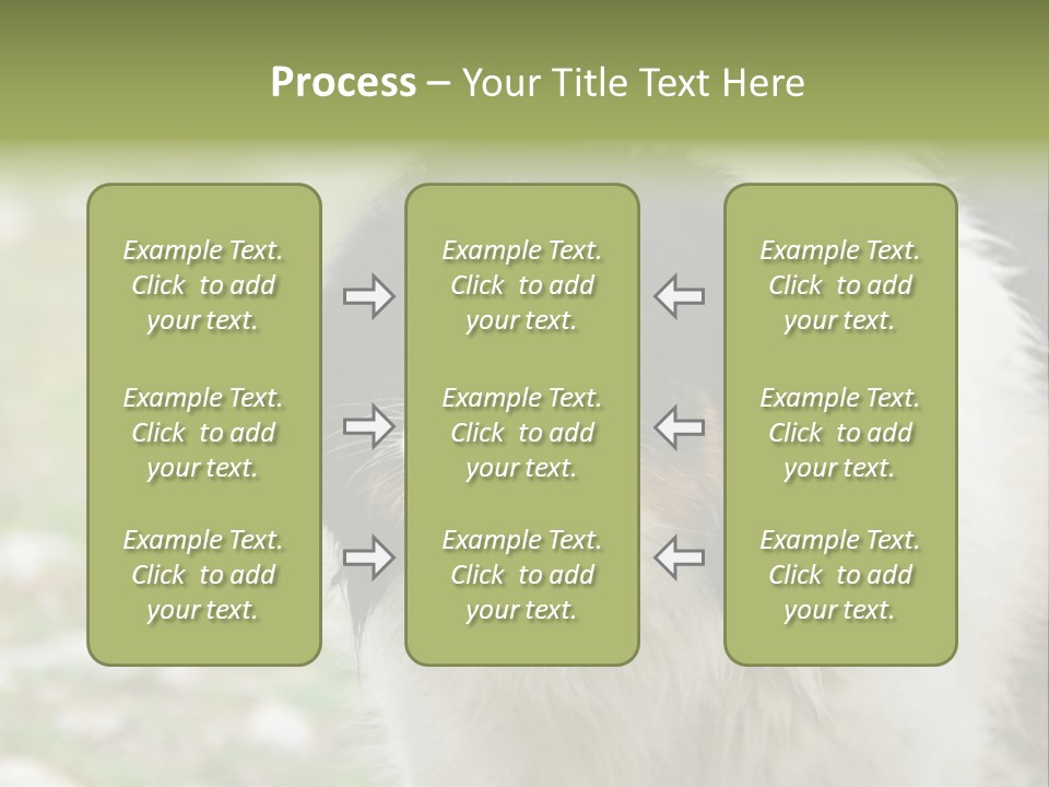 A Black And White Dog With His Mouth Open PowerPoint Template