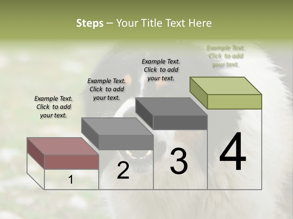 A Black And White Dog With His Mouth Open PowerPoint Template