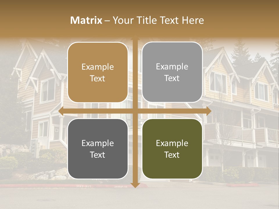 A Large House With A Lot Of Windows And Balconies PowerPoint Template