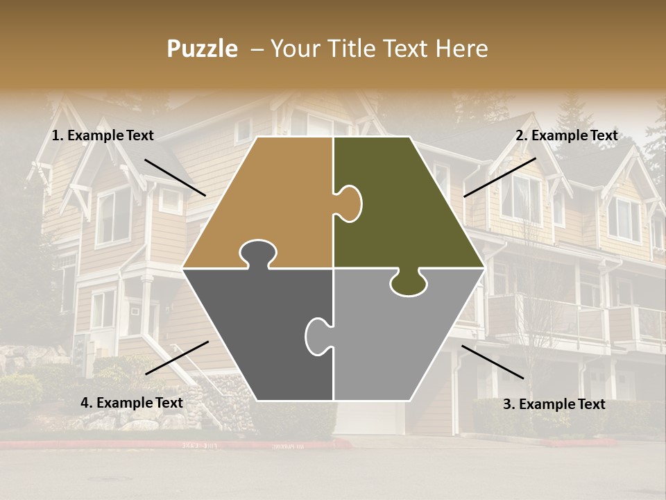 A Large House With A Lot Of Windows And Balconies PowerPoint Template