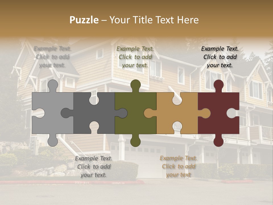 A Large House With A Lot Of Windows And Balconies PowerPoint Template