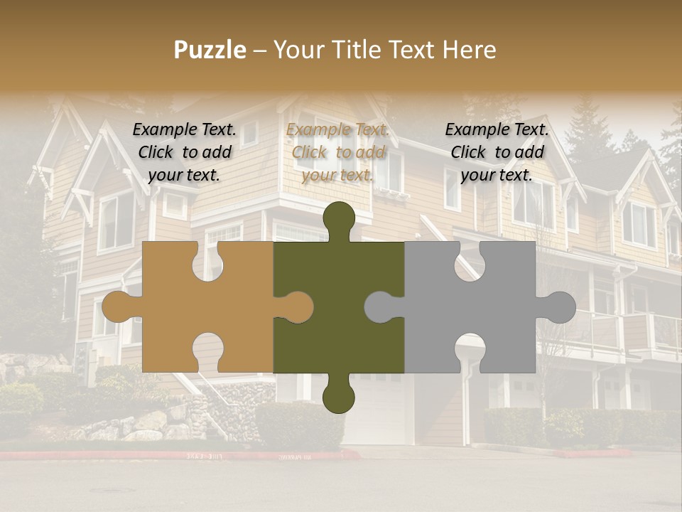 A Large House With A Lot Of Windows And Balconies PowerPoint Template