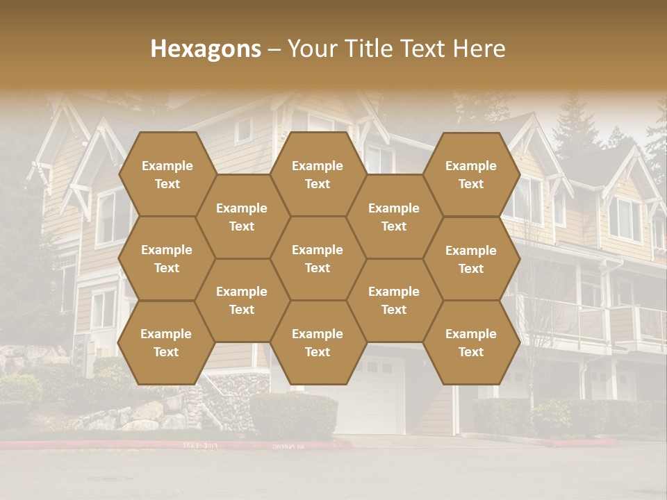 A Large House With A Lot Of Windows And Balconies PowerPoint Template