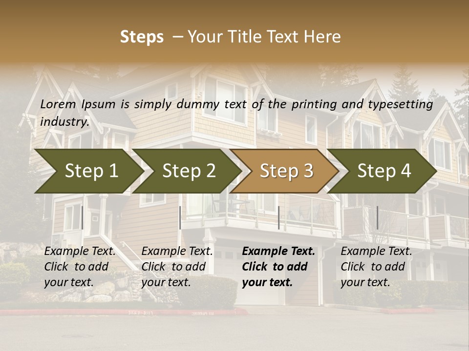 A Large House With A Lot Of Windows And Balconies PowerPoint Template