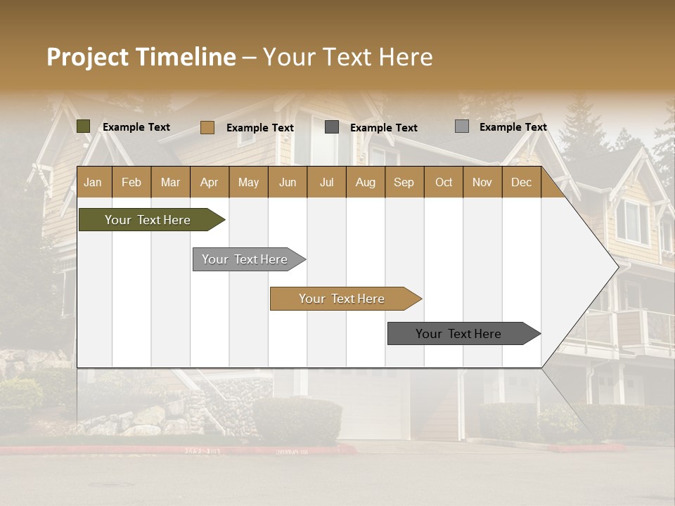 A Large House With A Lot Of Windows And Balconies PowerPoint Template