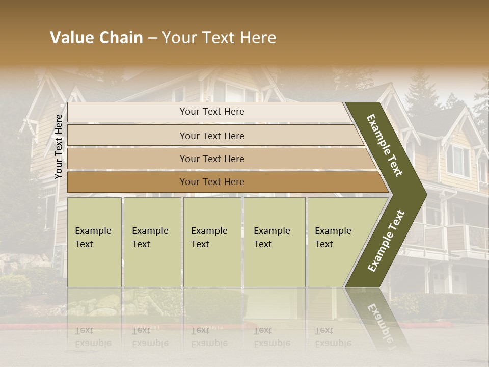 A Large House With A Lot Of Windows And Balconies PowerPoint Template