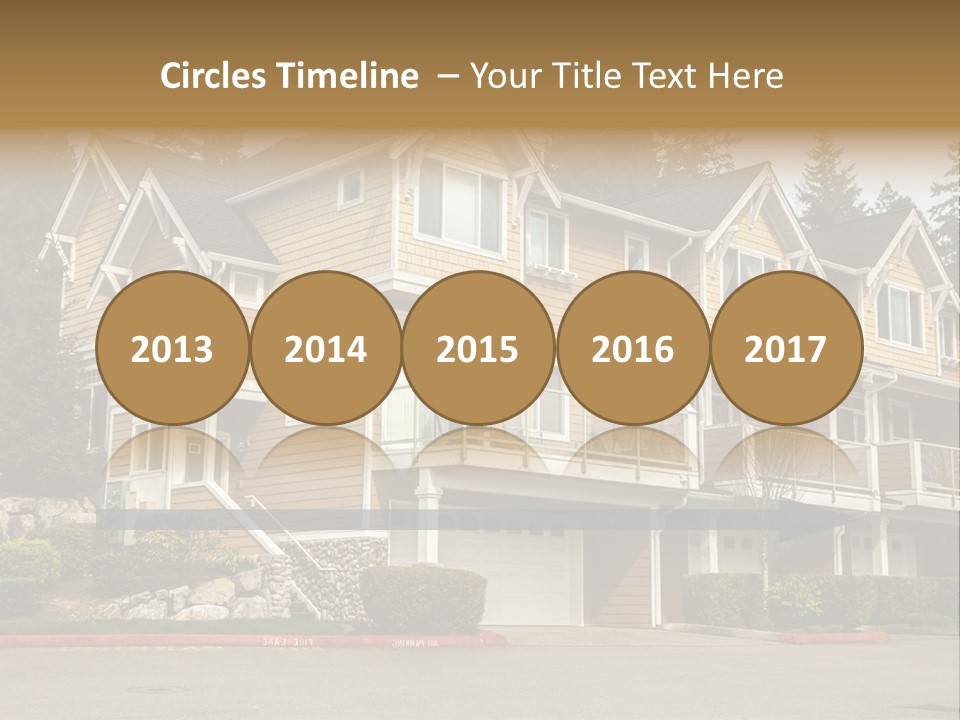 A Large House With A Lot Of Windows And Balconies PowerPoint Template