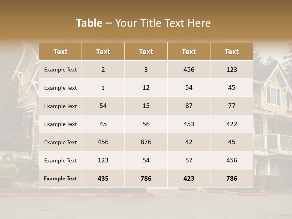 A Large House With A Lot Of Windows And Balconies PowerPoint Template