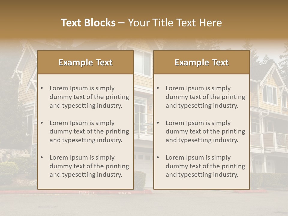 A Large House With A Lot Of Windows And Balconies PowerPoint Template