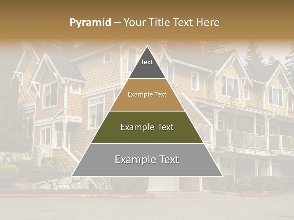 A Large House With A Lot Of Windows And Balconies PowerPoint Template