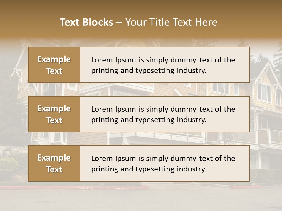 A Large House With A Lot Of Windows And Balconies PowerPoint Template