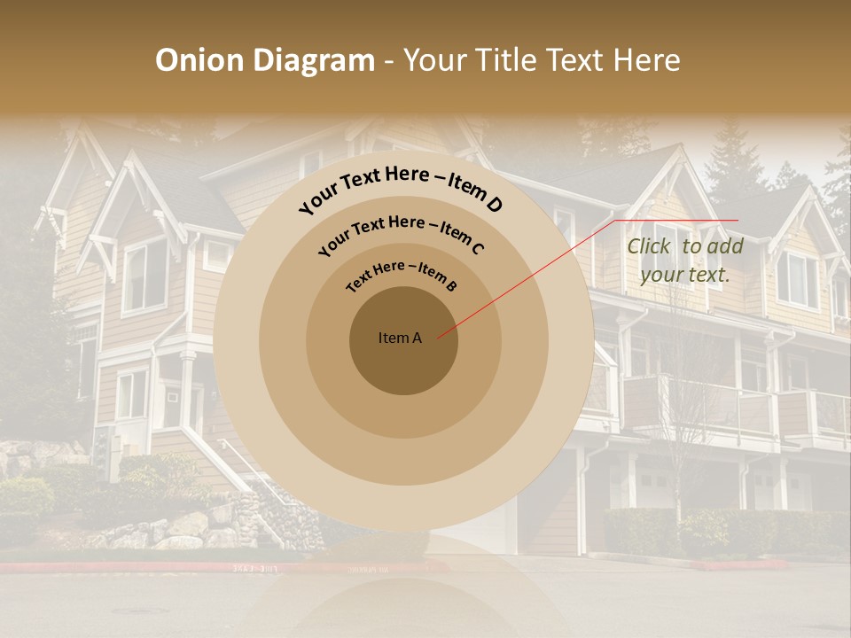 A Large House With A Lot Of Windows And Balconies PowerPoint Template