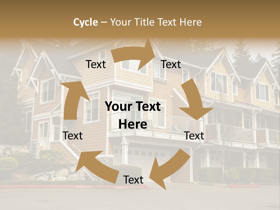 A Large House With A Lot Of Windows And Balconies PowerPoint Template