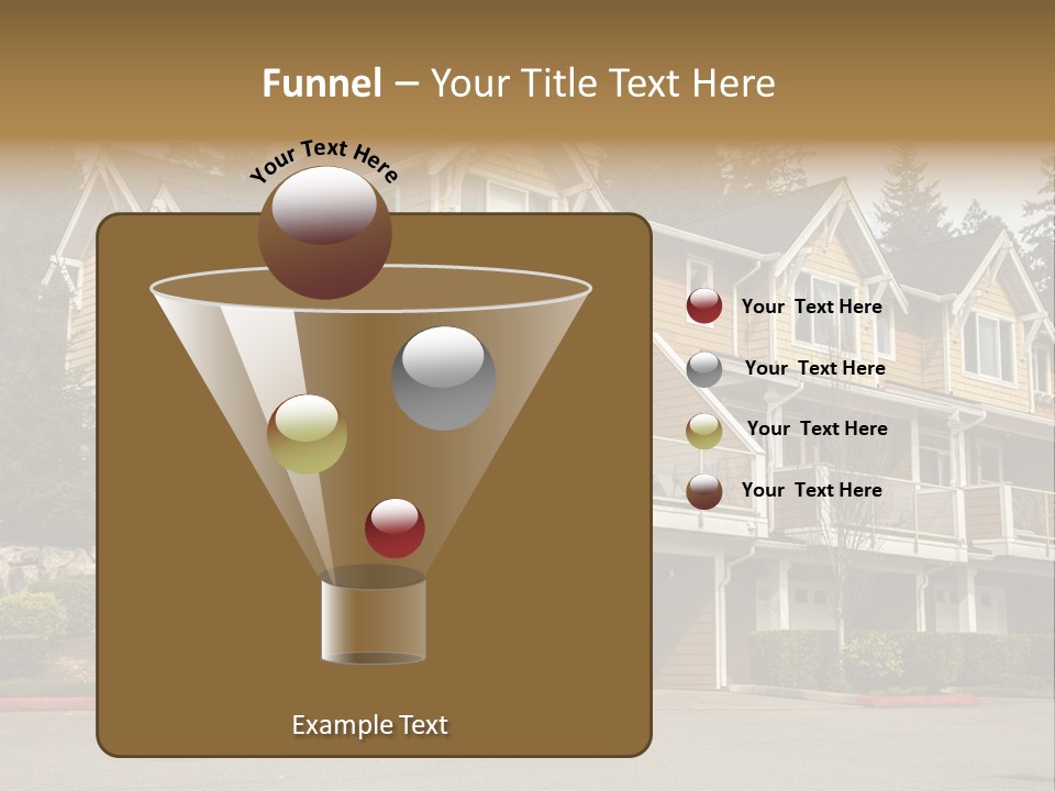 A Large House With A Lot Of Windows And Balconies PowerPoint Template