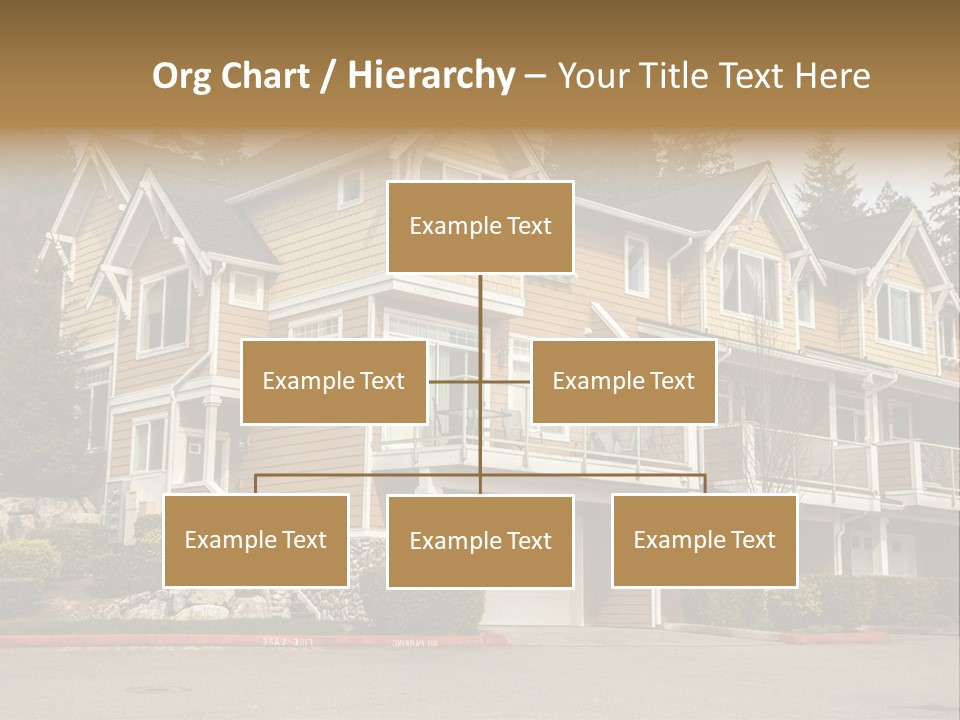 A Large House With A Lot Of Windows And Balconies PowerPoint Template