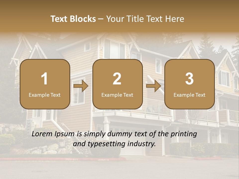 A Large House With A Lot Of Windows And Balconies PowerPoint Template