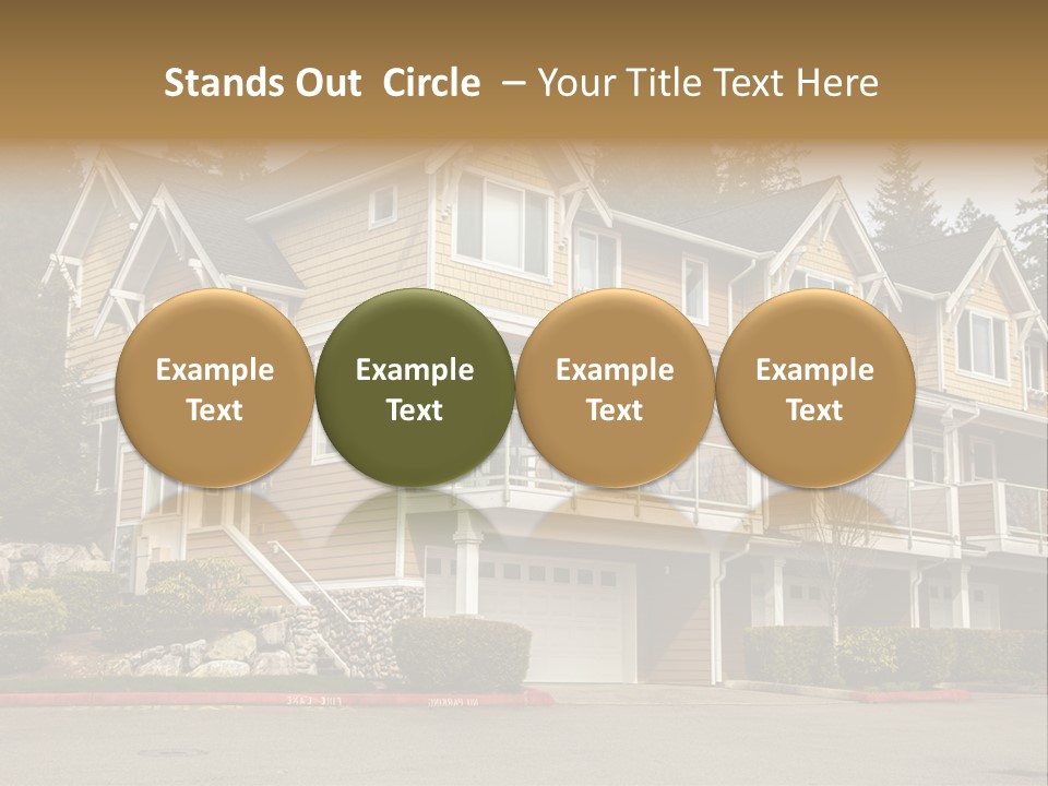 A Large House With A Lot Of Windows And Balconies PowerPoint Template