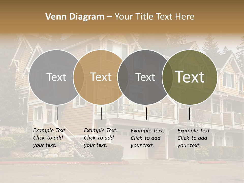 A Large House With A Lot Of Windows And Balconies PowerPoint Template