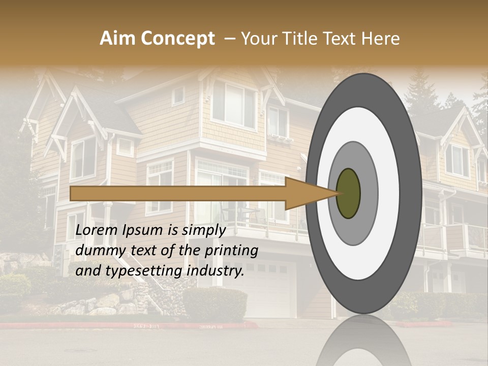 A Large House With A Lot Of Windows And Balconies PowerPoint Template