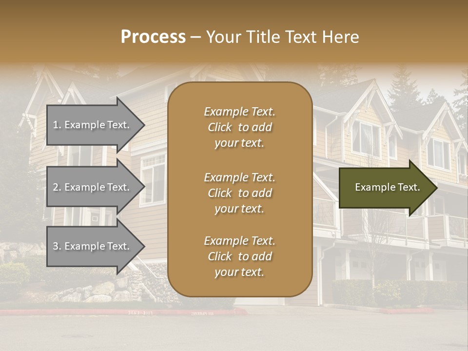 A Large House With A Lot Of Windows And Balconies PowerPoint Template