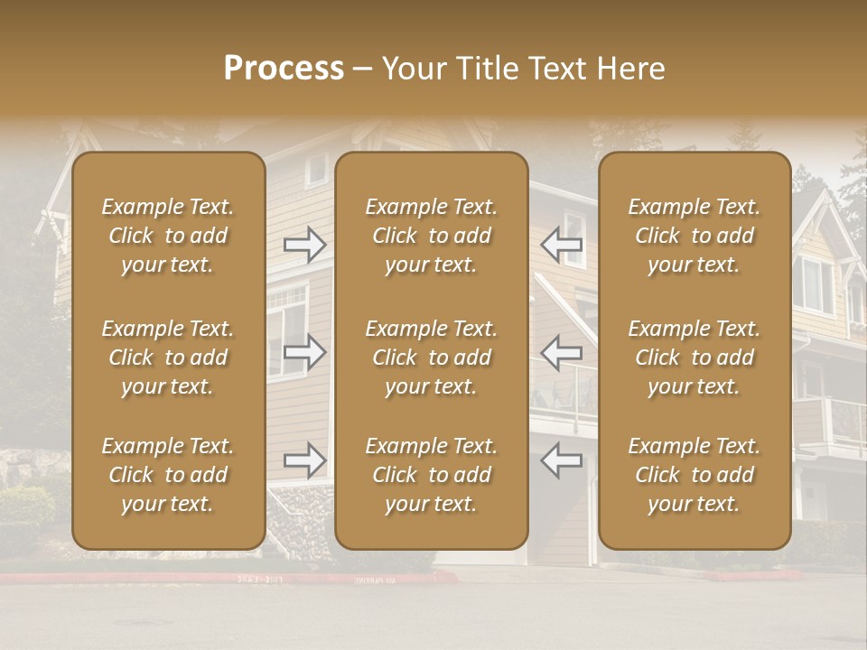 A Large House With A Lot Of Windows And Balconies PowerPoint Template
